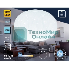 Потолочный светодиодный светильник Ambrella light FZ1013 WH белый 21W 6400K D320*55 (Без ПДУ)