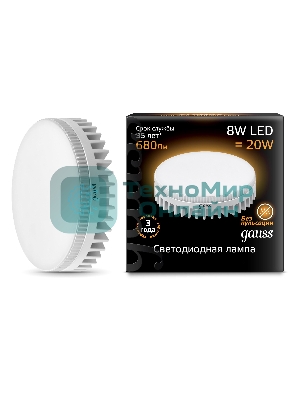 Лампа светодиодная Gauss LD108008108LED GX53 8W 2700K