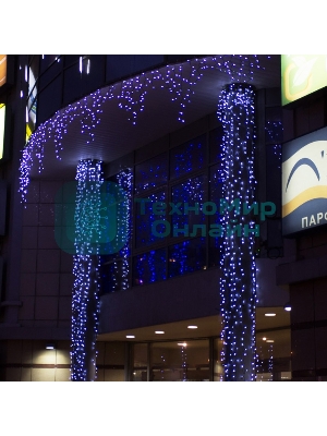 Гирлянда Neon-night Айсикл (бахрома) светодиодный, 5,6 х 0,9 м, черный провод 