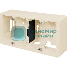 Коробка накладного монтажа 2 поста слоновая кость Inspiria