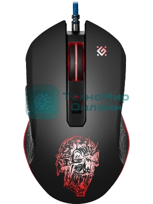 Мышь проводная Defender Sleipnir GM-927 черный, 12800 dpi, USB, кнопки - 6