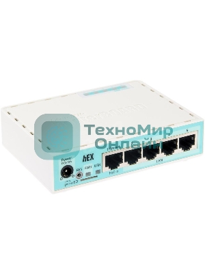 Роутер MikroTik RB750Gr3 hEX (RouterOS L4) with power supply and case 5 port 10/100/1000 гигабитный высокопроизводительный Ethernet