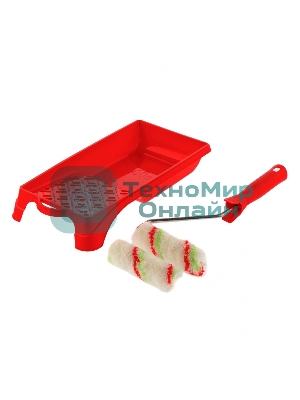 Малярный набор Сибртех для работ с эмалями: кювета 150 мм х 290 мм и мини-валик 110 мм