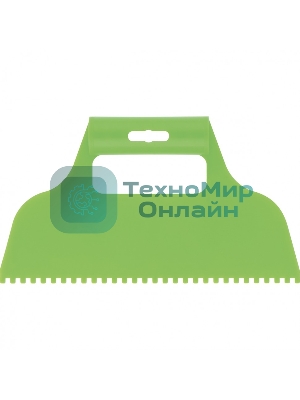 Шпатель для клея Сибртех пластмассовый, зубчатый 4х4 мм