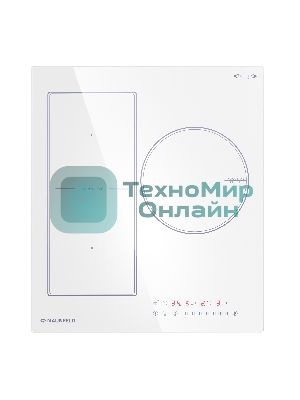 Индукционная варочная панель Maunfeld CVI453SBWH Inverter, конфорок: 3 шт., стеклокерамика, независимая, белый