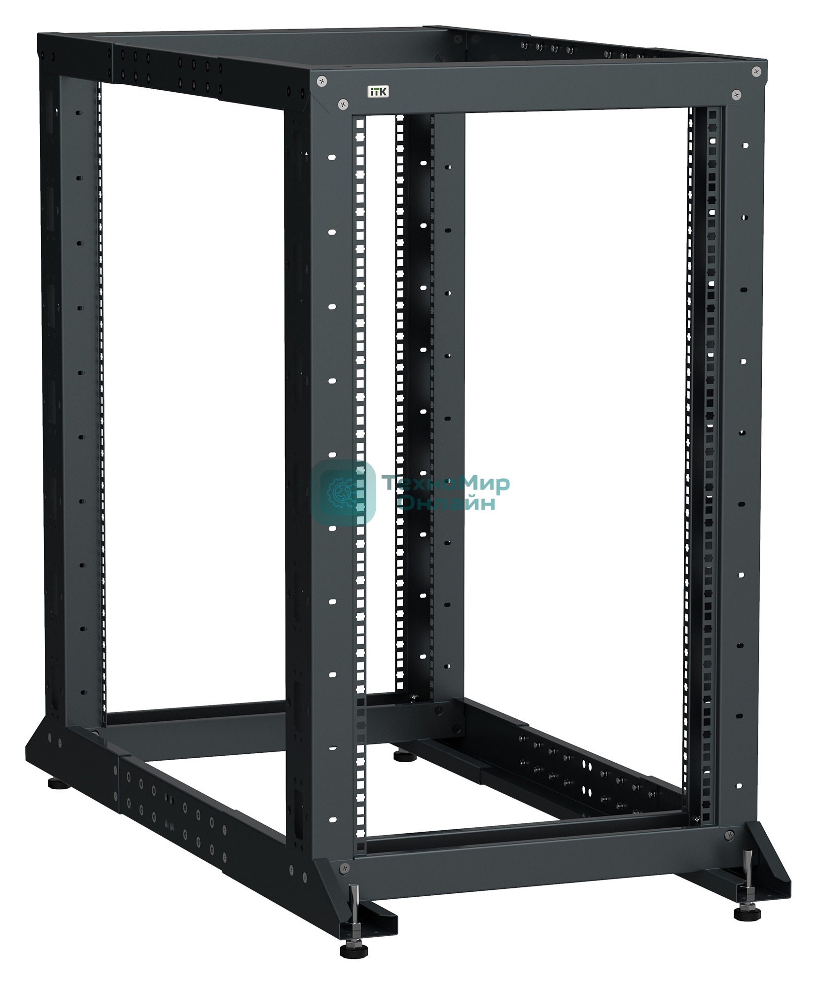 Стойка двухрамная ITK Linea LF05-24U61-2GM 24U 600 мм X 1000 мм 700 кг черный