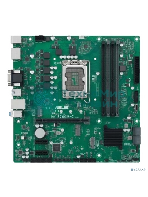 Материнская плата ASUS Pro B760M-C-CSM, LGA 1700, Intel B760, 4xDDR5, 4xSATA, 2xM.2, 1xPCI-E 4.0 x16, 2xPCI-E x1, 1x 1Gb LAN, 2xUSB-A 2.0, 2xUSB-A 3.2 Gen 1, 1xHDMI, 1xVGA, 2xDP, 3x3.5 мм, 7.1, Micro-ATX