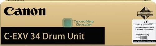 Барабан Canon 3786B003AA C-EXV34 черный для Canon iR ADV C2220L/C2220i/C2225i (43000 стр.) C2230i (61000 стр.)