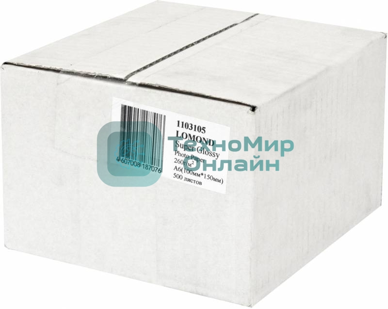 Фотобумага Lomond 1103105 10x15/260г/м2/500л./ярко-белый высокоглянцевое для струйной печати