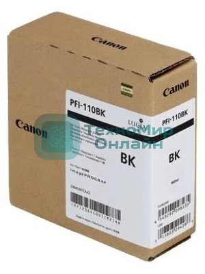 Картридж струйный Canon PFI-110 BK 2364C001 черный (160мл) для Canon TX-2000/TX-3000/TX-4000