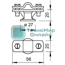 Держатель проволоки d8-10мм с перемыч. Тип:113 Z8-10 OBO 5229960