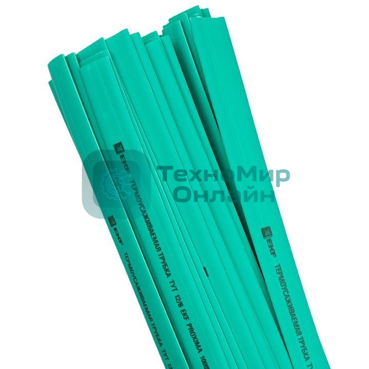 Термоусаживаемая трубка ТУТ 16/8 зеленая EKF PROxima tut-16-j-1m EKF