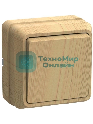 Выключатель 1-кл. ОП ОКТАВА 10А IP20 сосна IEK EVO10-K03-10-DC