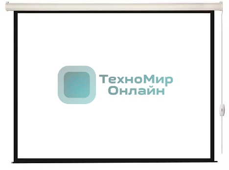 Экран с электроприводом Lumien Eco Control 180x180 см (раб. область 174х174 см) Matte White черная кайма по периметру 1:1