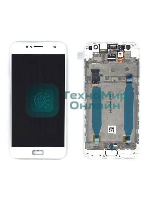 Дисплей для Asus ZenFone Live ZB553KL белый с рамкой