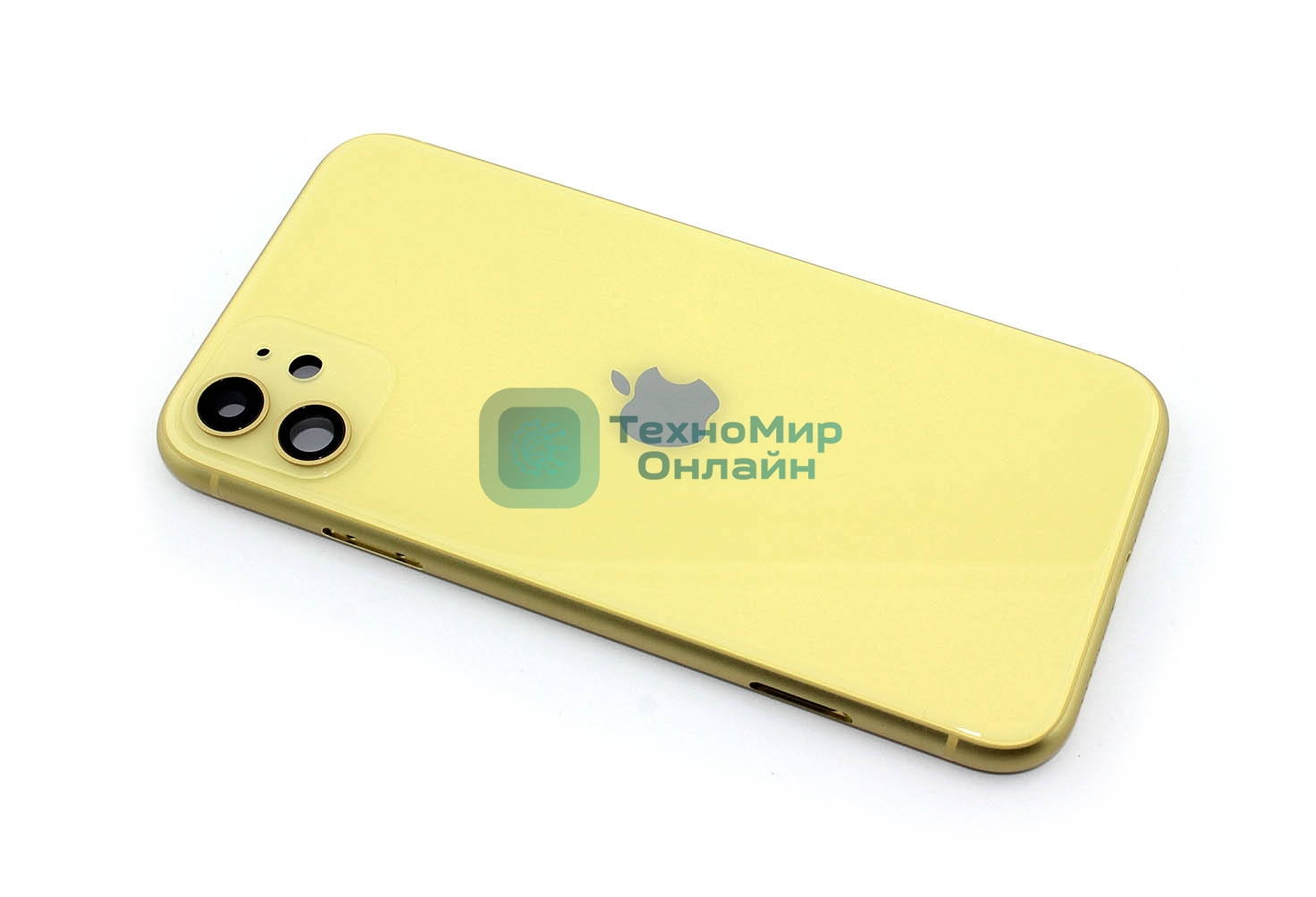 Задняя крышка (корпус) в сборе с рамкой для Apple iPhone 11 желтый