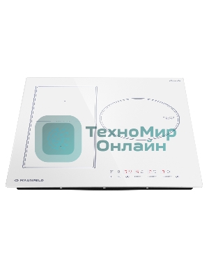 Индукционная варочная панель Maunfeld CVI453SBWH Inverter, конфорок: 3 шт., стеклокерамика, независимая, белый