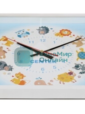 Часы настенные Centek СТ-7103 (щенок) 25х25 см, квадрат, шаговый ход, кварцевый механизм