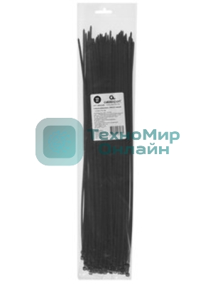 Стяжки Cablexpert NYT-400x3.6B пластиковые 400 мм х 3.6 мм, черные (100 шт.)