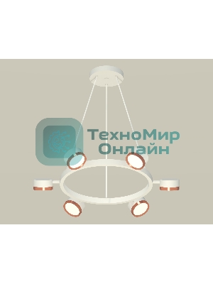 Светильник Ambrella light XB9191153/6 SWH/PPG белый песок/золото розовое полированное GX53 (C9191, N8126)