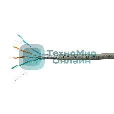 Кабель SkyNet Premium FTP indoor 4x2x0,51, медный, FLUKE TEST, кат.5e, однож., 100 м, box, серый