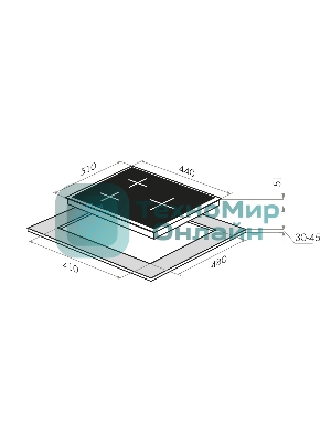 Газовая варочная панель Maunfeld EGHG.43.33CB/G