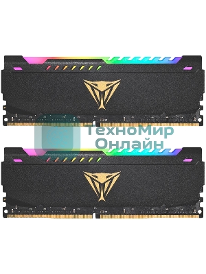 Оперативная память Patriot Viper Steel, DDR4, 64GB (2x32GB), 3200MHz, CL18, DIMM, с радиатором, RGB, черный