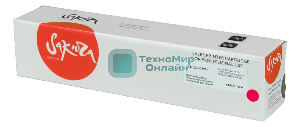Картридж лазерный Sakura CE313A для HP LaserJet Pro CP1025/CP1025NW, Canon i-SENSYS LBP-7010 Color пурпурный, 1000 к.