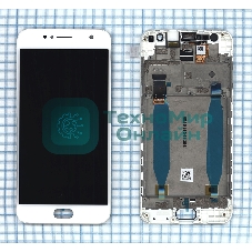 Дисплей для Asus ZenFone Live ZB553KL белый с рамкой