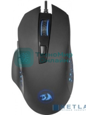 Мышь проводная Redragon Gainer черный, 3200 dpi, USB, кнопки - 6