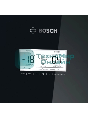 Холодильник Bosch KGN39LB30U черный двухкамерный 290/110л морозилка снизу, No Frost