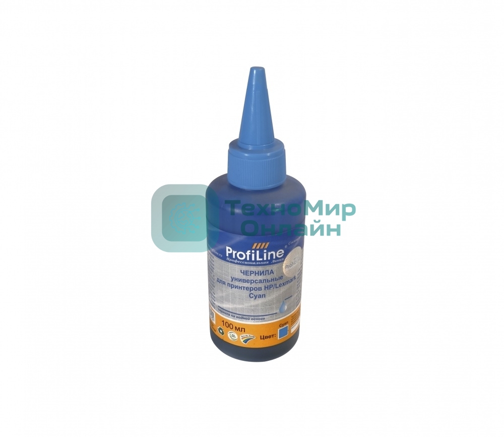 Чернила для принтеров HP/Lexmark универсальные Cyan 100 мл водн ProfiLine