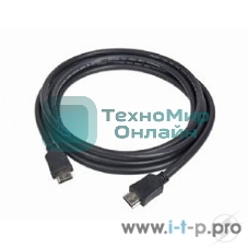 Кабель Cablexpert HDMI CC-HDMI4-15, 19M/19M, v2.0, медь, позол.разъемы, экран, 4.5м, черный, пакет