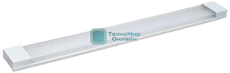 Светильник светодиодный IEK LDBO0-4013-18-6500-K01 ДБО 4013 18Вт 6500К IP20 600мм призма аналог люм.свет. 2х18, 600х62х24 мм, стальной корпус