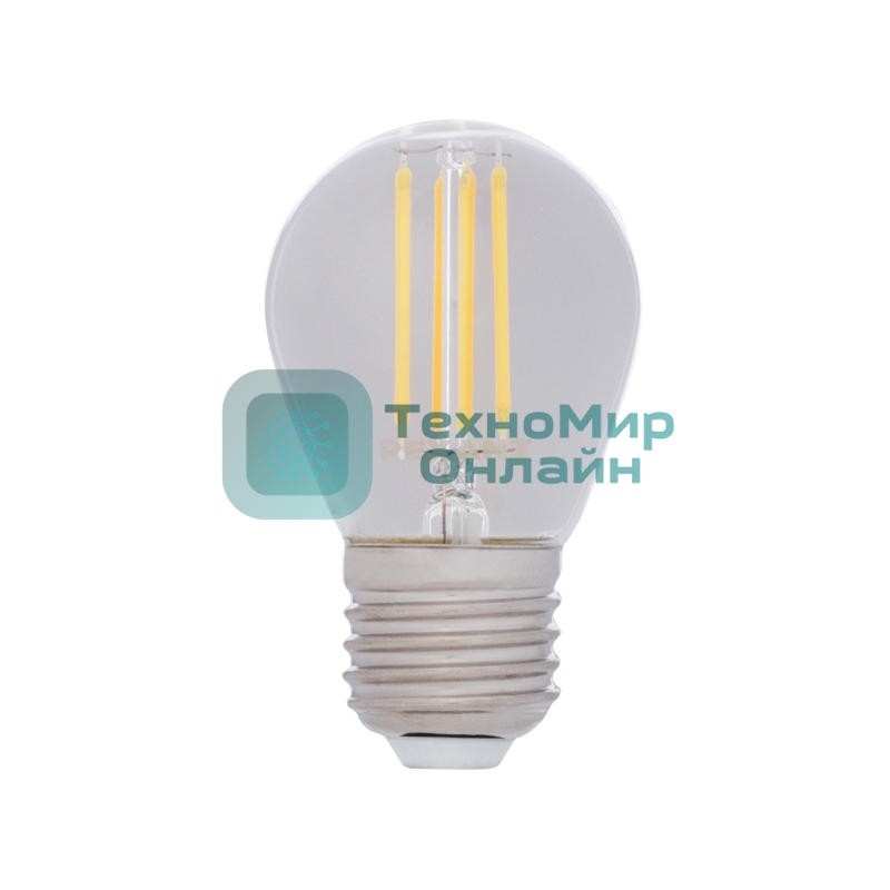 Лампа светодиодная филаментная Rexant Шарик GL45 9.5 Вт 950 Лм 2400K E27 золотистая колба