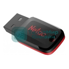 Флешка USB Netac U197 (NT03U197N-008G-20BK), 8Gb, USB 2.0, R/W 25/10, черный/красный