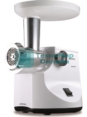 Мясорубка электрическая Kenwood MG450 белый, 1400 Вт, 1.5 кг/мин, реверс, защита от перегрузки, насадки - 5
