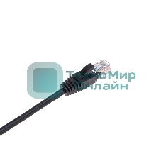 Патч-корд U/UTP Rexant cat.5e, RJ45-RJ45, 26AWG, ZH нг(А)-HF, черный, 0,3 м