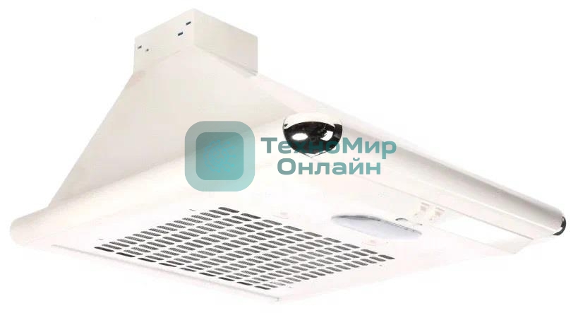 Вытяжка каминная Elikor Сатурн 50П-180-В1Л белый/хром, 50 см, 180 куб. м/ч, 48 дБ