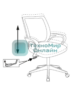 Кресло Бюрократ CH-695NLT темно-серый/черный, сетка/ткань, 120 кг, механизм качания