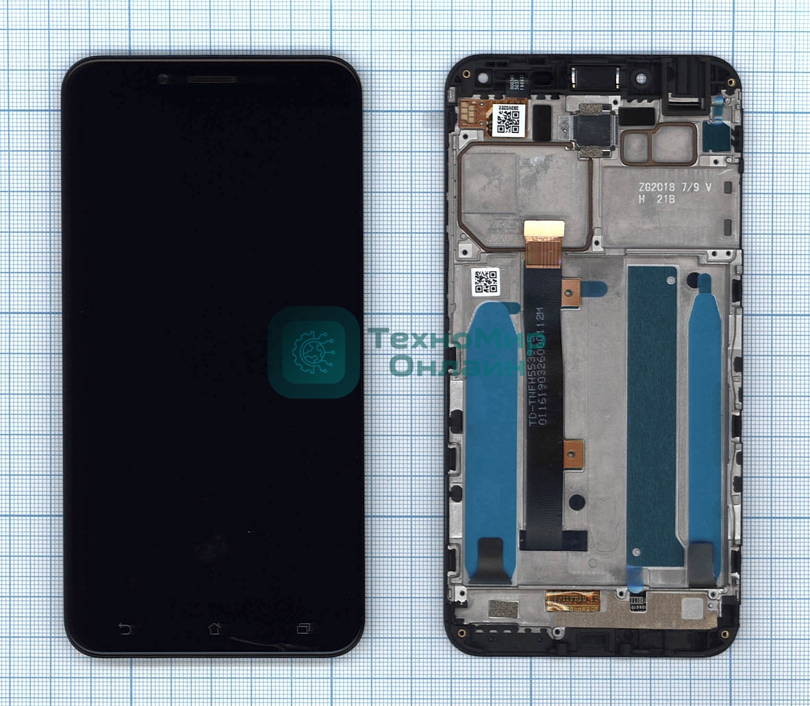 Дисплей для Asus ZenFone 3 Max ZC553KL черный с рамкой