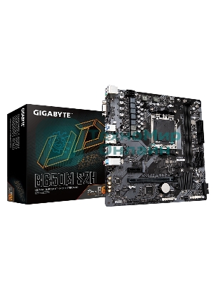 Материнская плата Gigabyte B650M S2H (V1.2/V1.4), AM5, AMD B650, 2xDDR5, 4xSATA, 1xM.2, 1xPCI-E 4.0 x16, 3xUSB-A 3.2 Gen 1, 1xUSB-C 3.2 Gen 1, 1x 1Gb LAN, 3x3.5 мм, 7.1, Micro-ATX