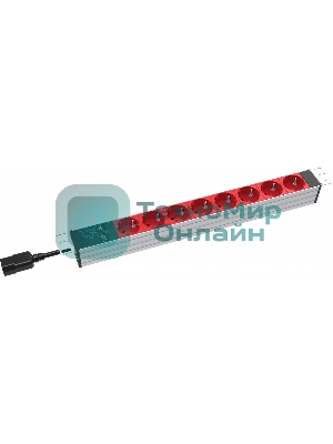 Блок распределения питания RakTek RTSA1608S14 гор.размещ. 8xSchuko C14 2м