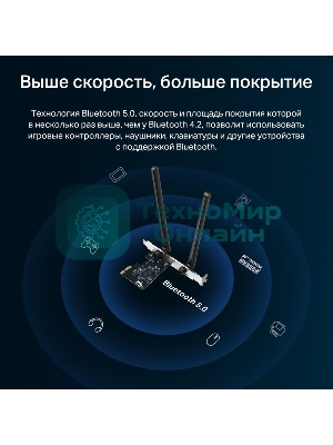 Wi-Fi Bluetooth PCI Адаптер Mercusys AC1200 Dual-Band Wi-Fi Bluetooth PCI Express Adapter