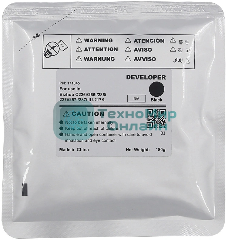 Девелопер CET DV-216K-Developer для KONICA MINOLTA Bizhub C227i/C257i/C287i черный, 180г, 600000 стр.