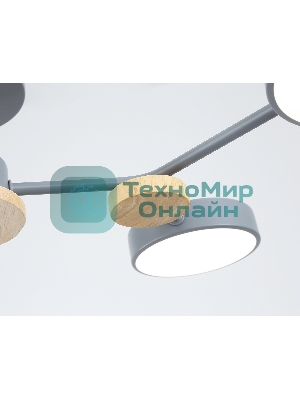Светильник Ambrella light FL4859/4 GR/WD серый/дерево 60W 3000-6000K 700*400*120 (без ПДУ)