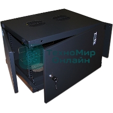 Шкаф настенный Lanmaster TWT-CBWNM-12U-6X6-BK 12U 600x600мм пер.дв.металл несъемные бок.пан. черный