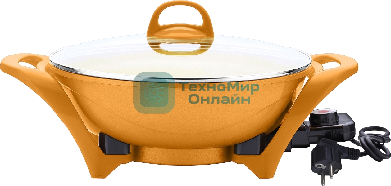 Электросковорода Sakura SA-7707G 1400Вт 32-11 см ВОК гранит