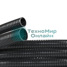 Труба гофрированная ДКС PA601013F2 ПА d10 мм без протяж. черный (уп. 50 м)