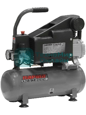 Компрессор поршневой Парма K-750/9КМ масляный 126л/мин 9л 750Вт серый/черный